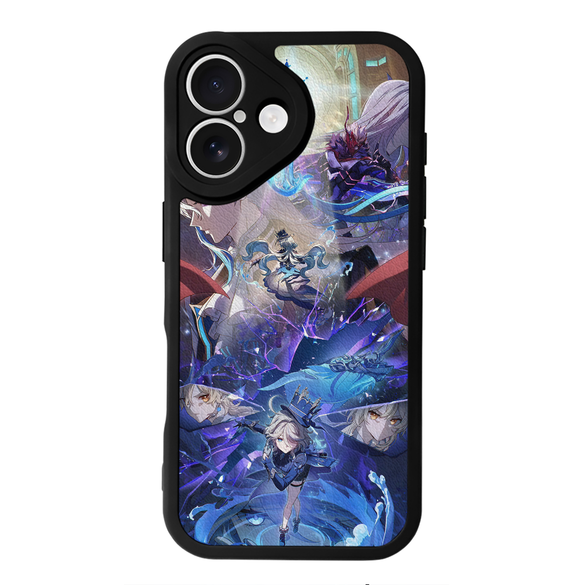 げんし神 genshin 【iPhone 16シリーズ対応】シリコンスマホケース（レザー調） 材質：シリコン